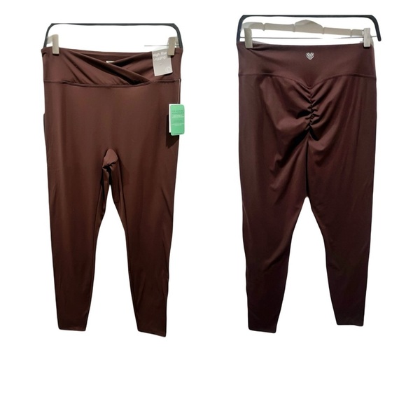 Active Uplift Scrunch Leggings Brown Large - Picture 1 of 8